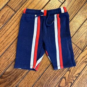 Mini Rodini Blue and Red Striped Athletic Pants for Baby